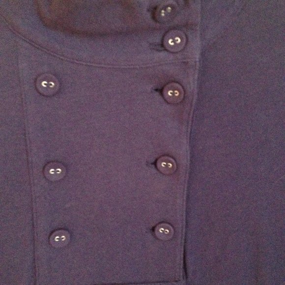 Anthropologie top mock neck with buttons - M - Picture 3 of 5
